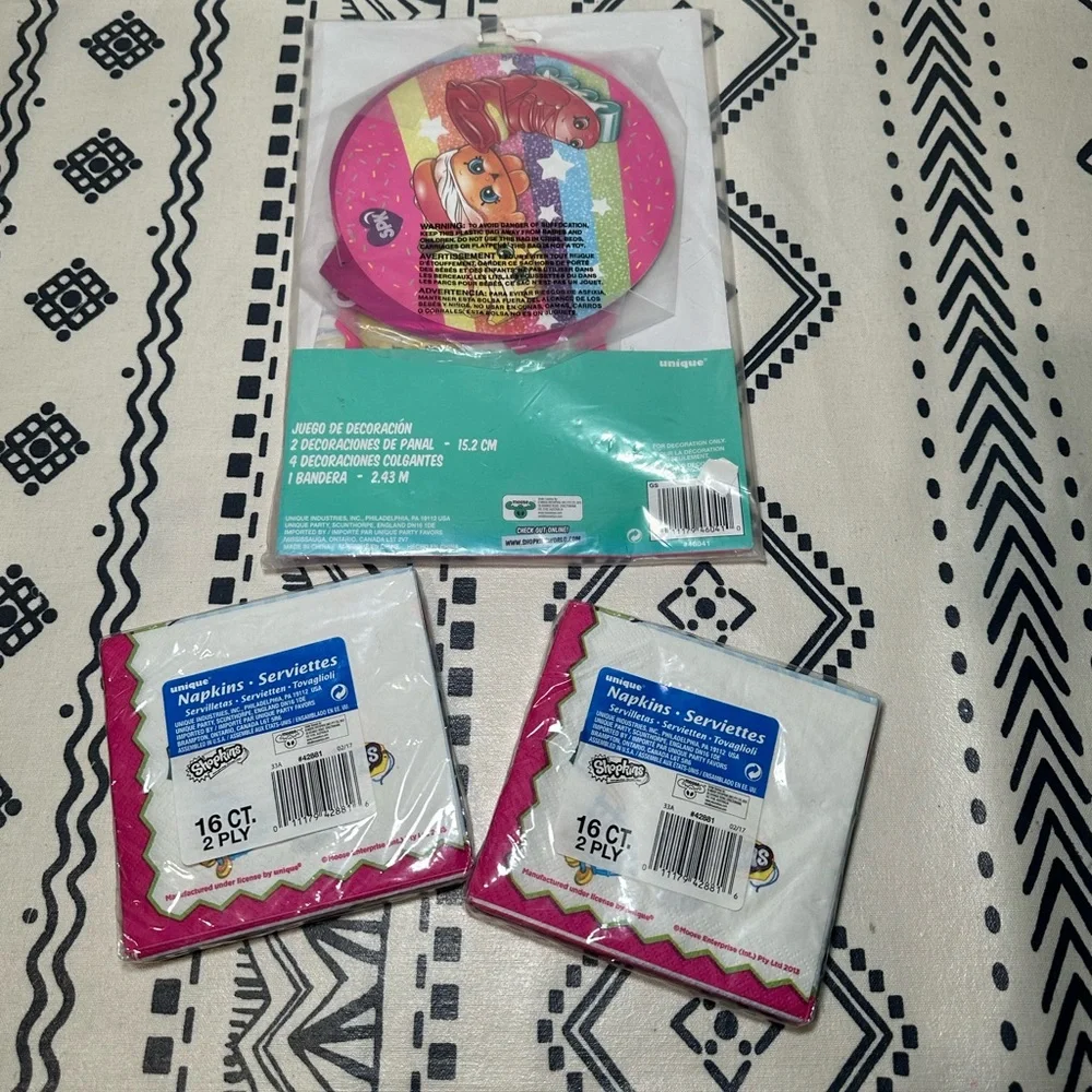 Shopkins Birthday Party Supplies Decorations + 2 Napkins packages‎